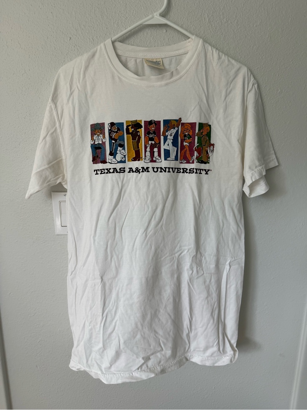 Comfort Colors White Texas A&M University Graphic Tee